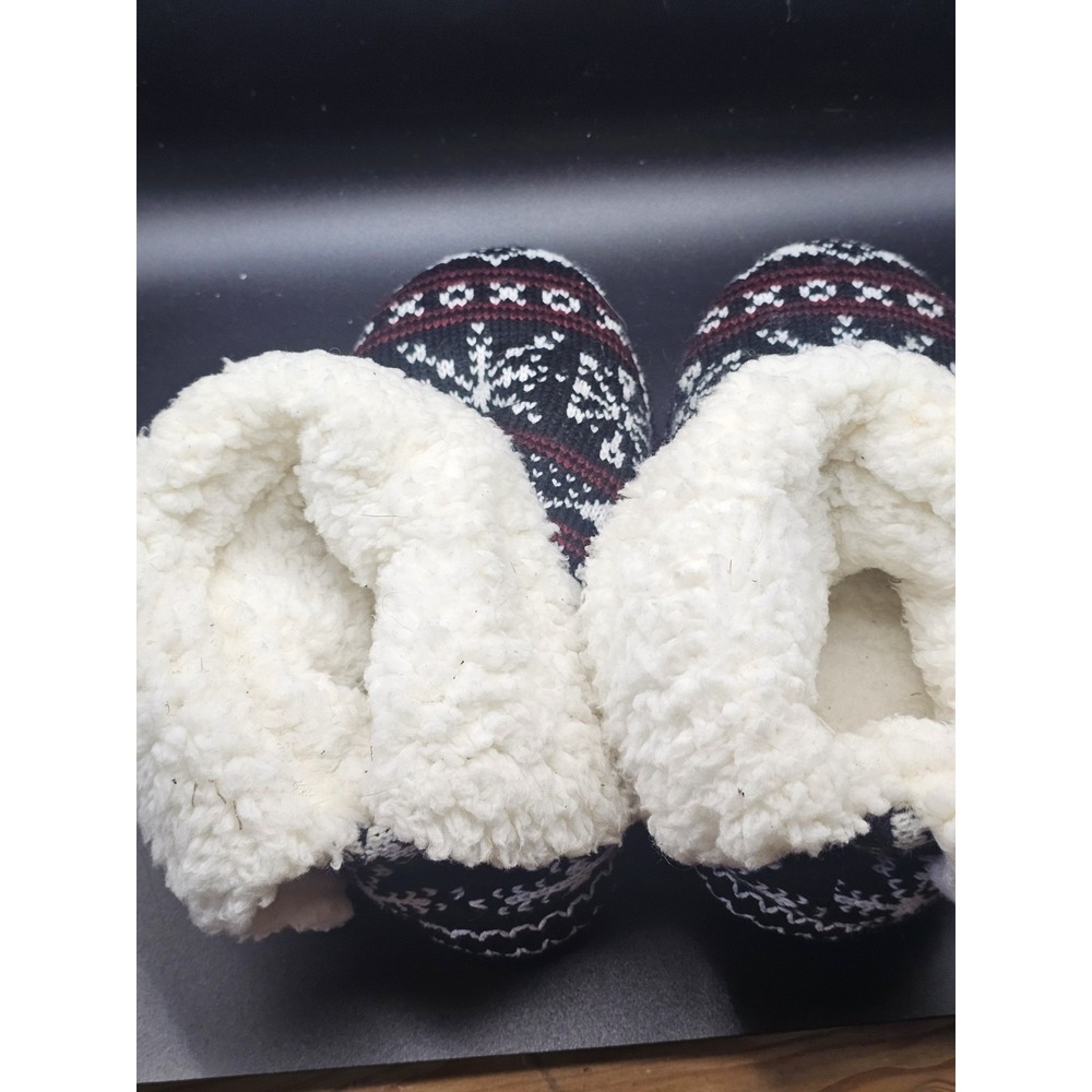 Muk Luks Slippers Womens 5-6 Magdalena Shearling Clog Slip On Comfort Red Fabric - Picture 7 of 7